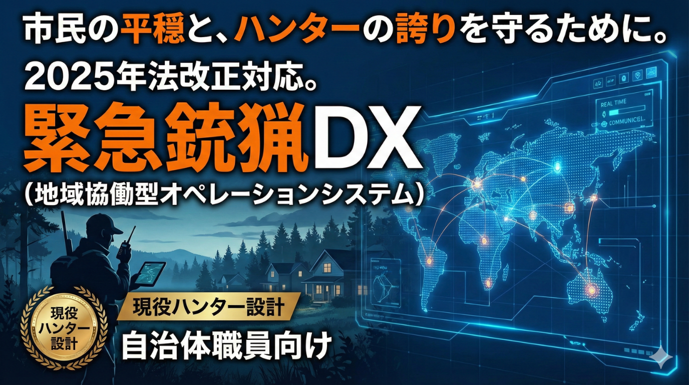 【サービス紹介】市民とハンターの命を守る「緊急銃猟DX」